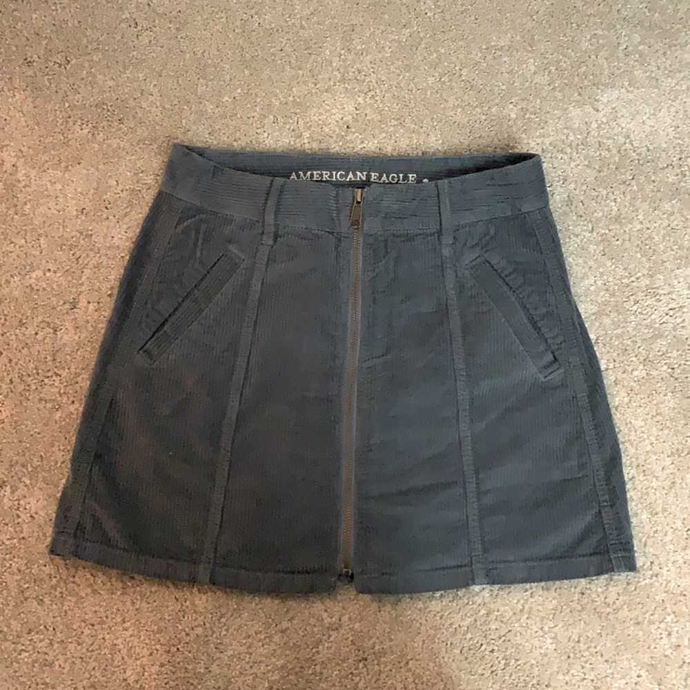 American eagle blue corduroy mini skirt, size 2